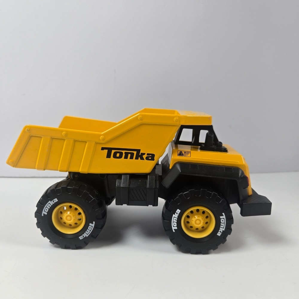 Tonka Steel Metal Dump Truck Small Yellow Classic Construction Toy Vehicle - Picture 5 of 10